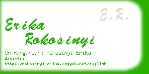 erika rokosinyi business card